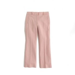 J.Crew Teddie mid-rise pink stretch cotton-blend cropped pants in size 12